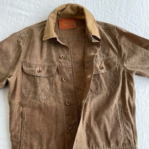 Taylor Stitch Men's The Long Haul Jacket in Field Tan Waxed Canvas - Size S (38)